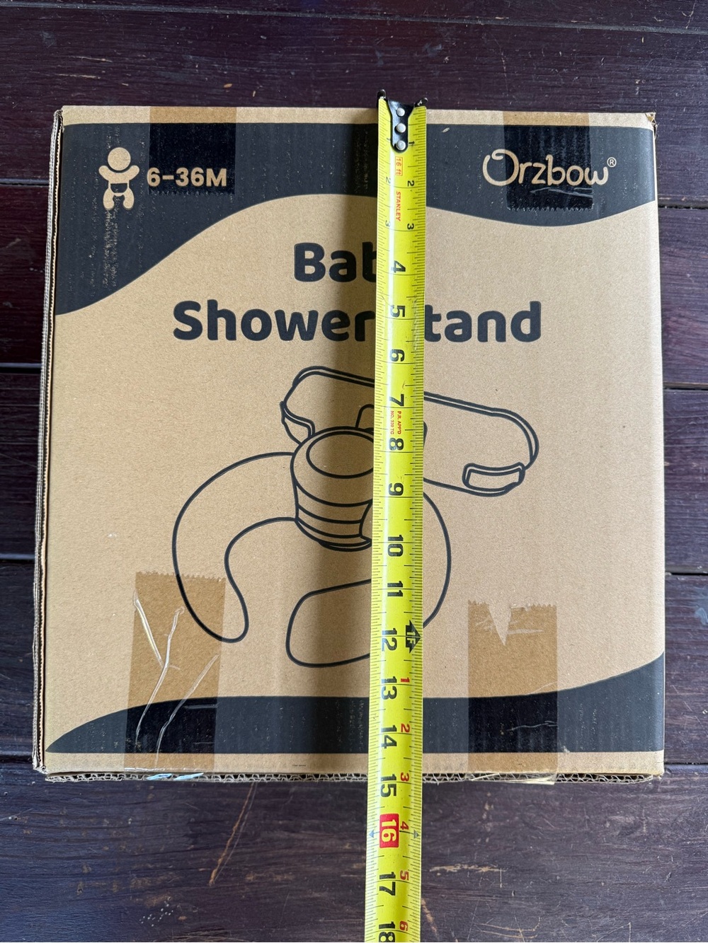 Orzbow Baby Shower Stand Bath Support 6-36M White